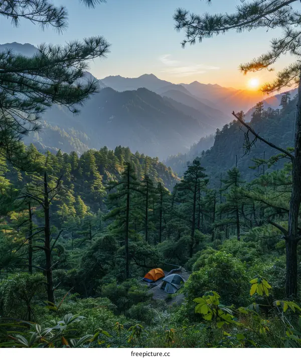 Camping in the mountains