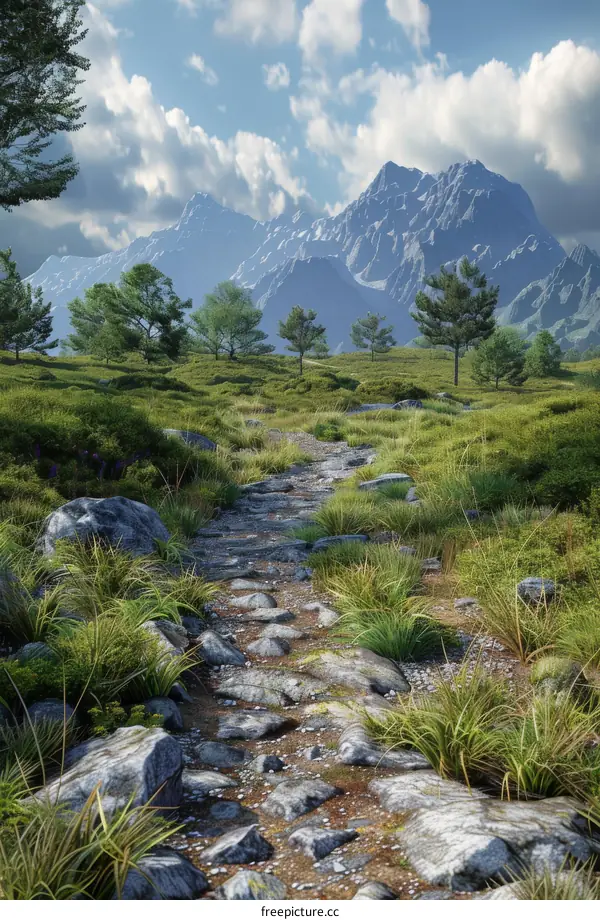 Rocky Path to Mountain Summit