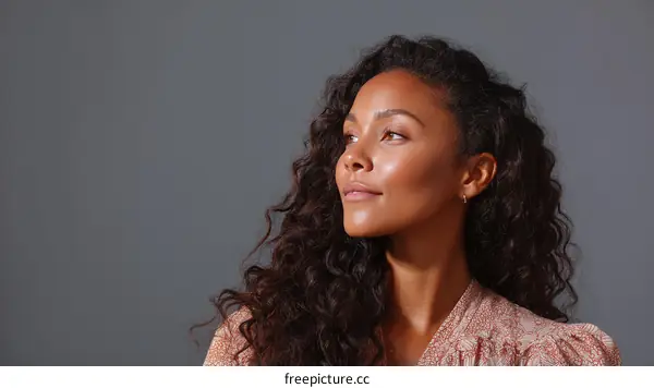 Close Up Black Woman Portrait