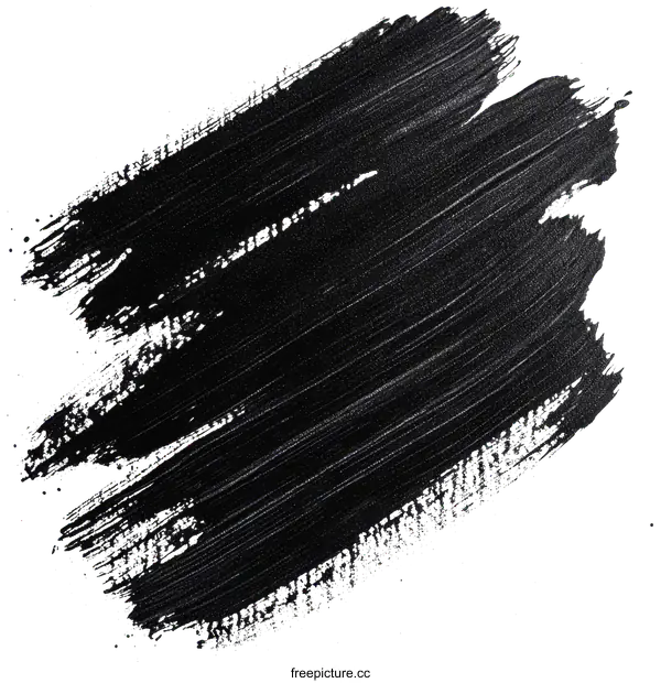 [Transparent Background PNG]Black Paint Stroke Abstract Art