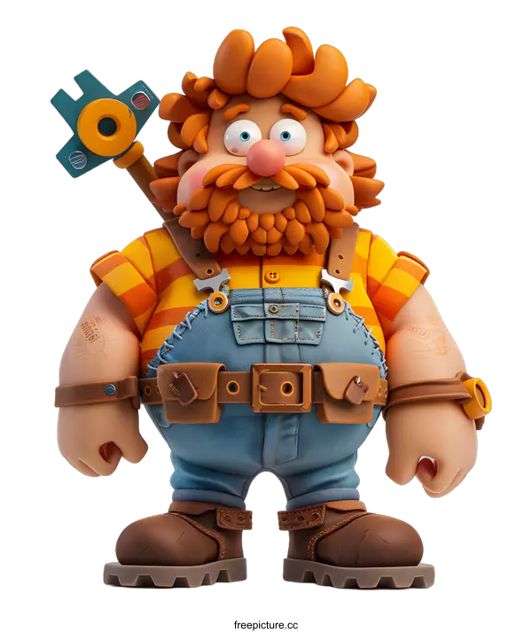 [Transparent Background PNG]Cartoon Character of a Construction Worker