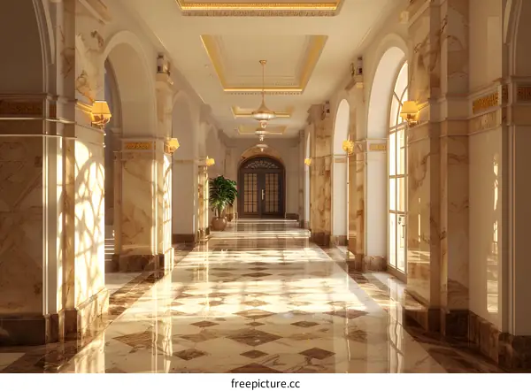 Grand Palace Hallway Interior Design