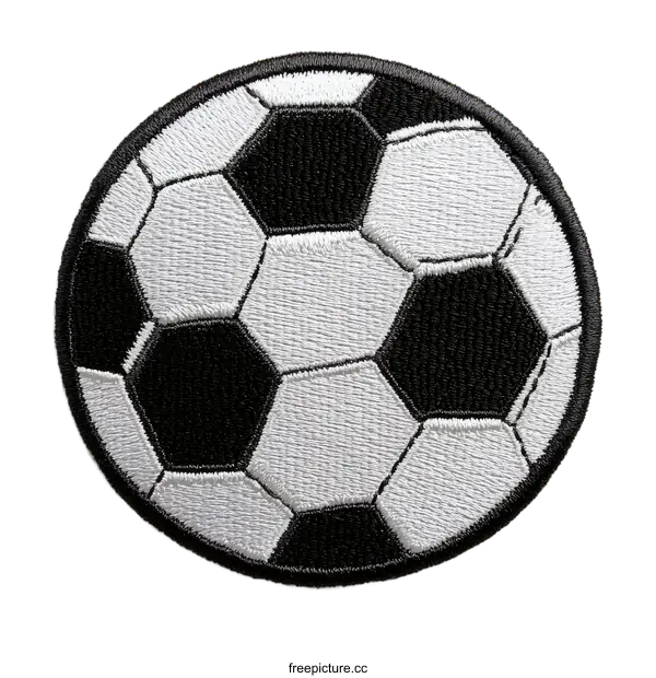 [Transparent Background PNG]Embroidered Soccer Ball Patch