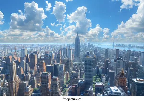 New York City Skyline on a Sunny Day