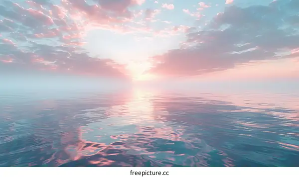 Tranquil Waters, Painted Sky: A Serene Evening Landscape