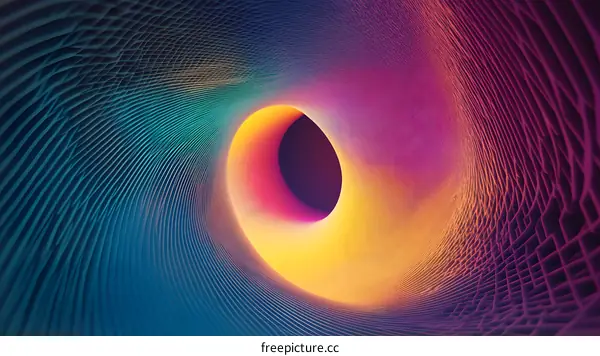 Abstract colorful 3D tunnel background