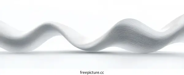 Abstract White Wave Design Illustration