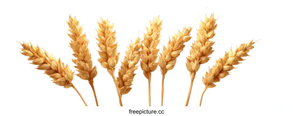 [Transparent Background PNG]Wheat Ears Against a White Background