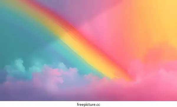 Rainbow Cloudscape Abstract Background