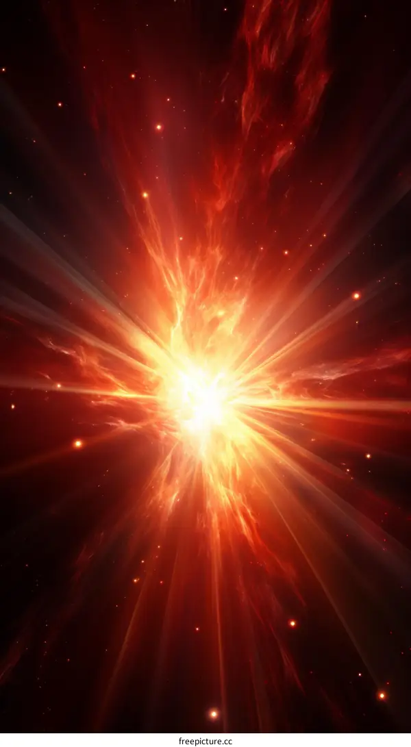 Red and orange abstract painting