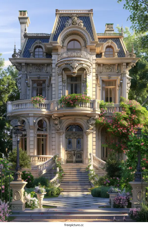 Grand French Chateau Style Home