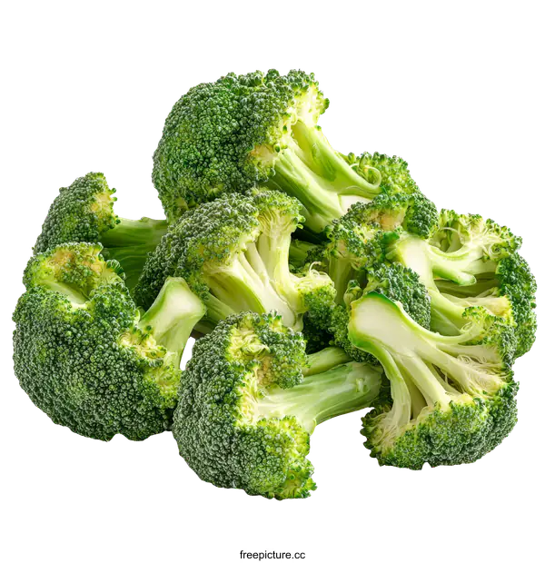 [Transparent Background PNG]Fresh Broccoli Head Close-up