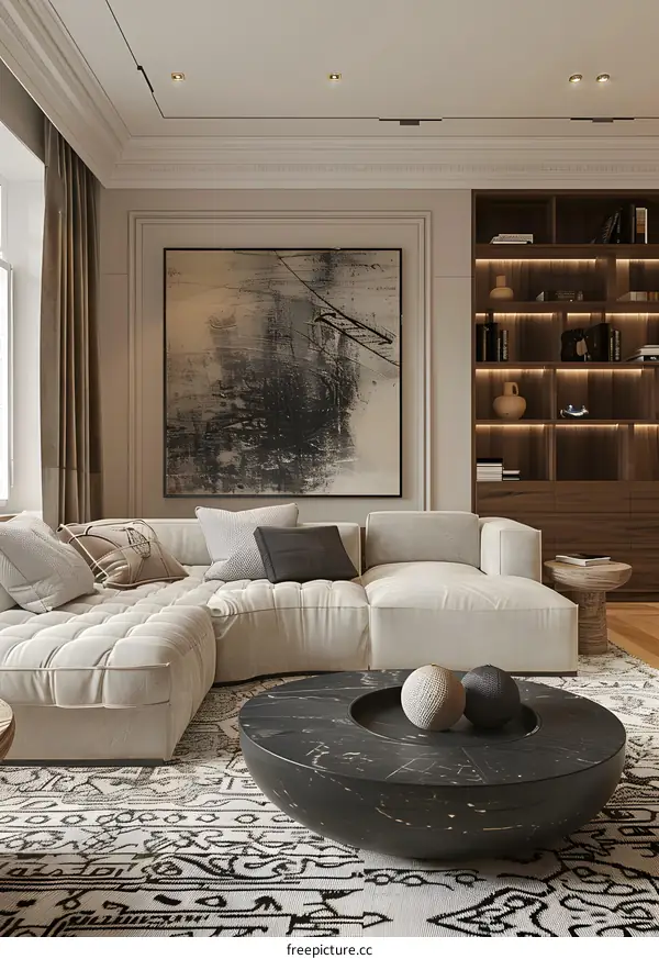 Modern minimalist living room