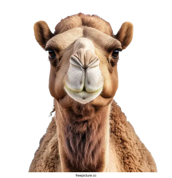 [Transparent Background PNG]Close-up Portrait of a Camel