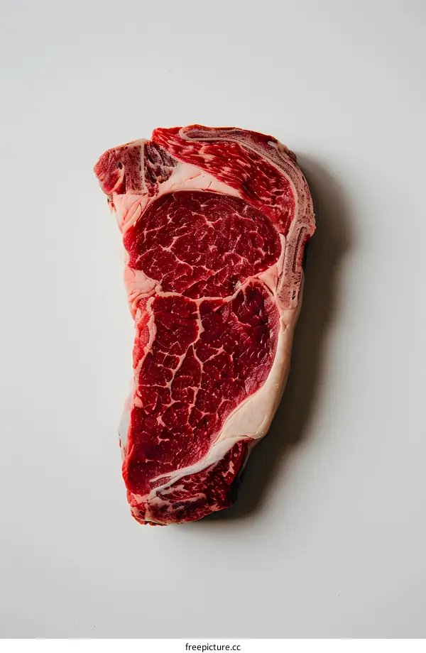 Raw Red Meat on White Surface