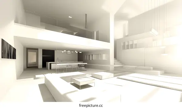 Modern Loft Design with Open Floor Plan