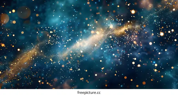 Gold and blue nebula