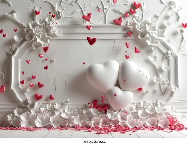 Romantic Valentines Day Decor Illustration