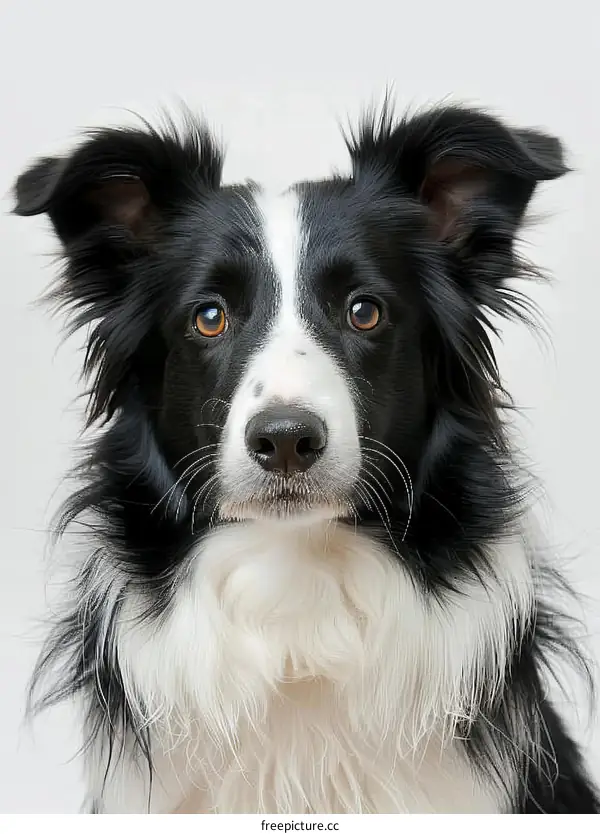 Alert Border Collie with Bright Eyes