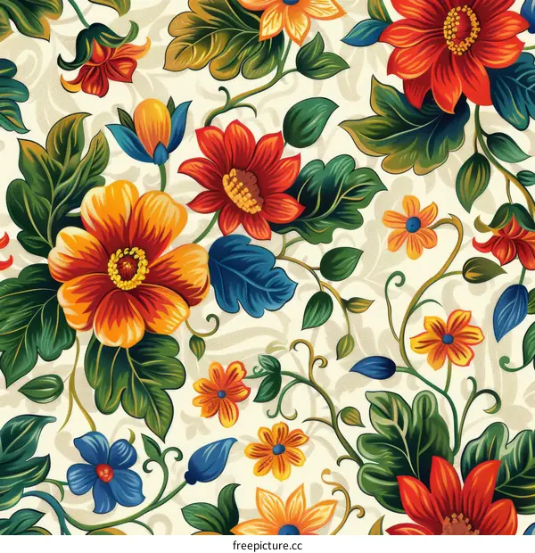 Colorful Floral Seamless Pattern