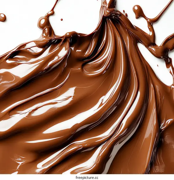 Melted Chocolate Flowing Abstract Art