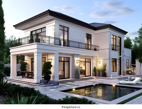 A Modern House with Pool