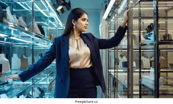 Woman Shopping in a Fashion Boutique