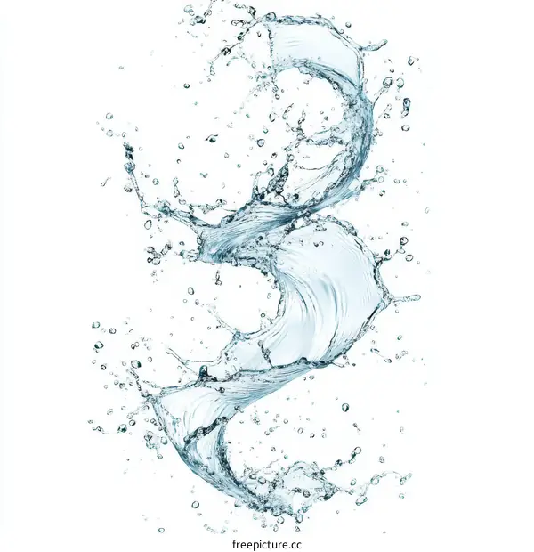 Water Splashing Art Design Illustration
