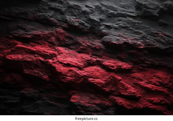 Red and Dark Gray Rock Texture Background Image