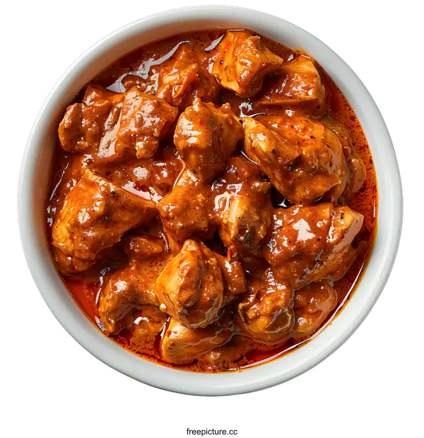 [Transparent Background PNG]A bowl of chicken tikka masala