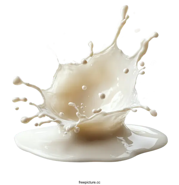 [Transparent Background PNG]Milk Splash Close-up Image