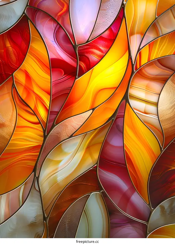 Stained glass mosaic seamless pattern. Abstract vector background. Vector illustration.