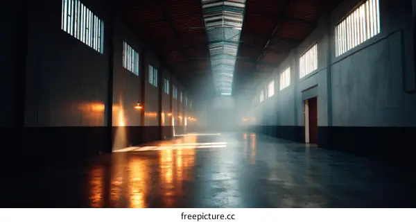 Industrial Warehouse Interior Illustration
