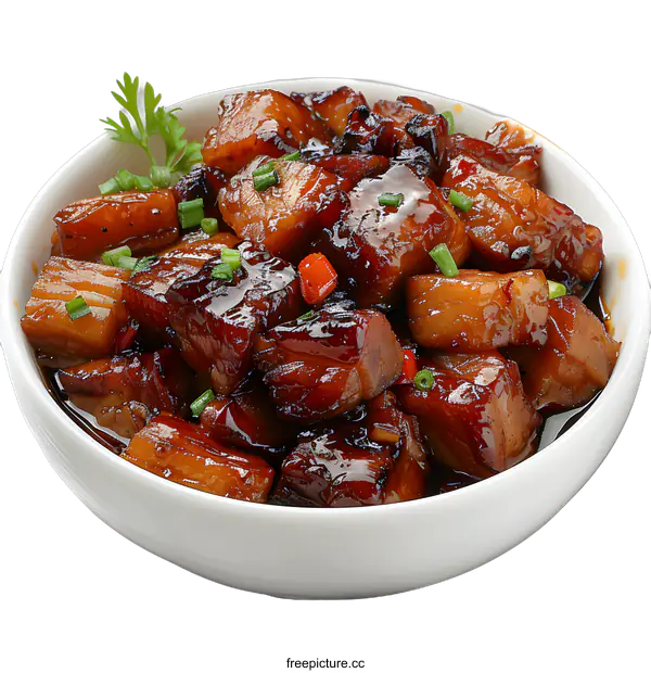 [Transparent Background PNG]A bowl of delicious braised pork