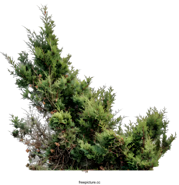 [Transparent Background PNG]Green Bush Isolated on White Background