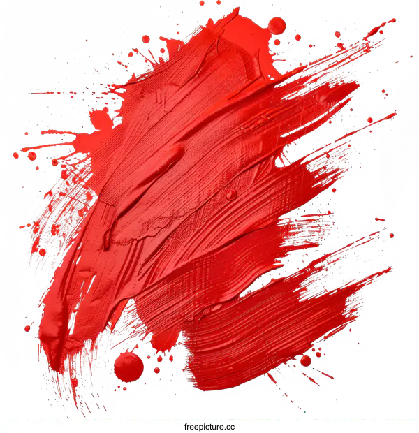 [Transparent Background PNG]red paint splash