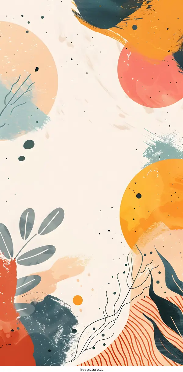 Abstract Art Background With Brush Strokes