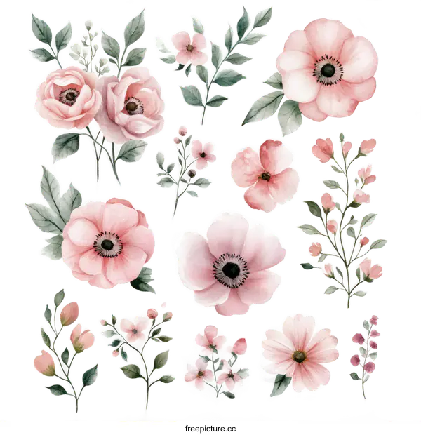 [Transparent Background PNG]Delicate Floral Design Collection
