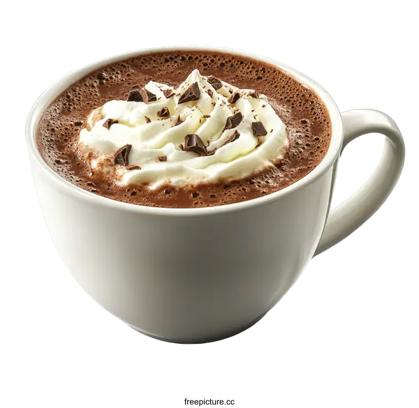 [Transparent Background PNG]Hot Chocolate in a White Mug