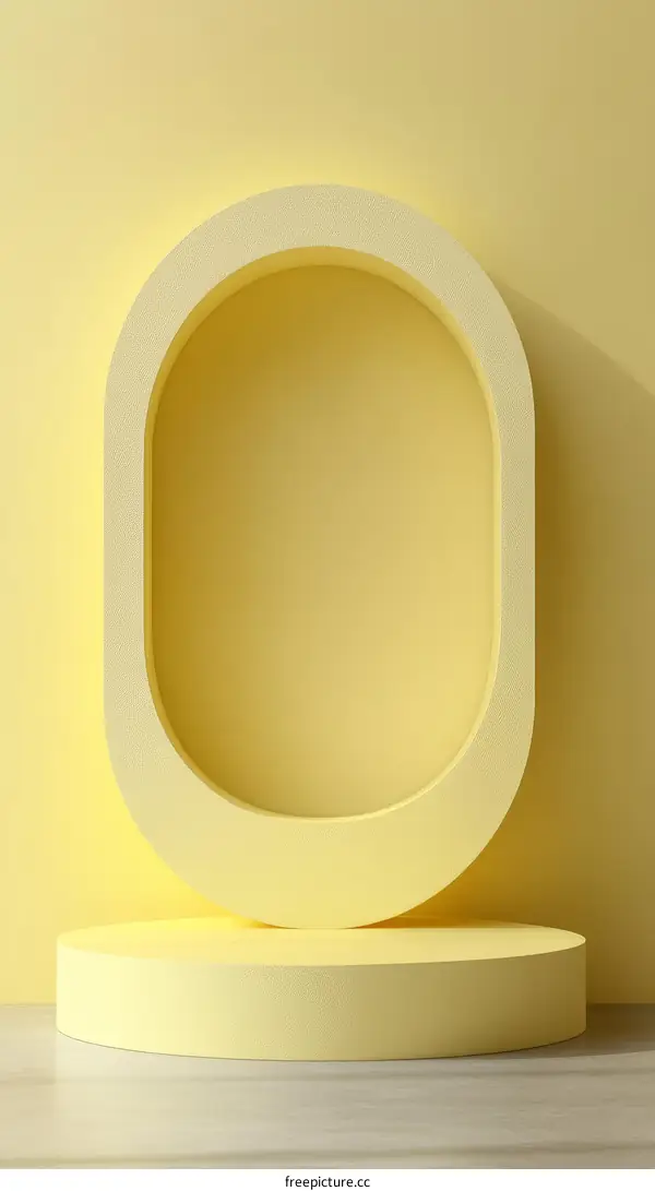 Yellow Oval Arch Display Stand