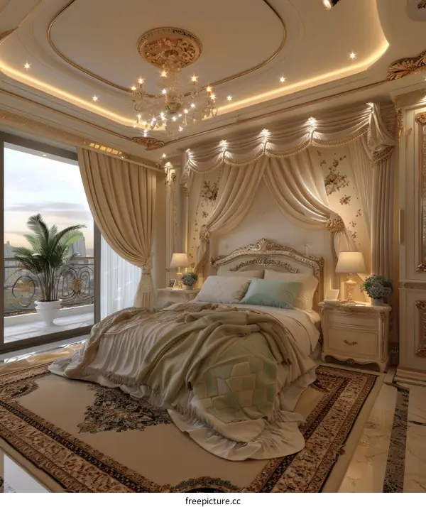 Luxury Bedroom Interior Design Illustration