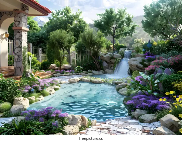 Garden landscape design renderings