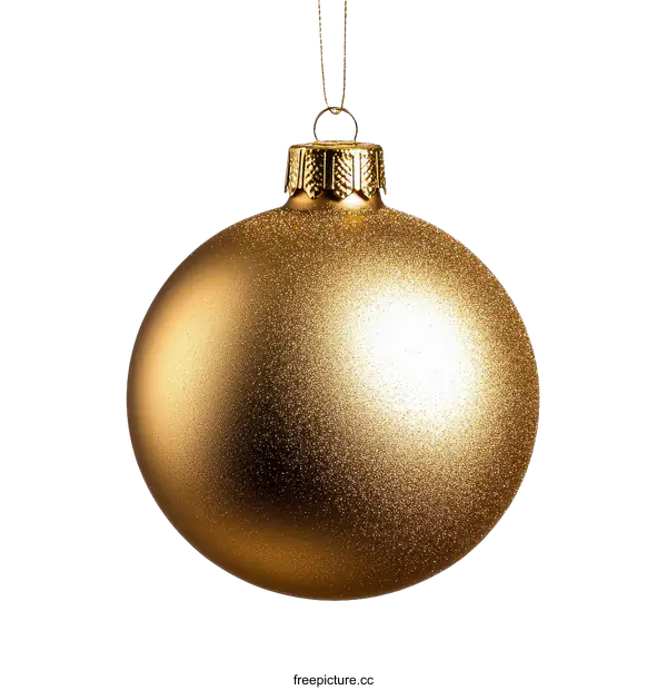 [Transparent Background PNG]Golden Christmas Ornament Sphere