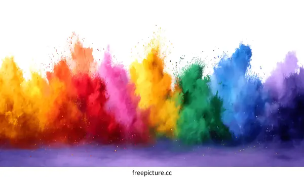 Colorful Powder Explosion Abstract Art