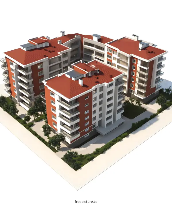 Modern Architectural Design of Residential Apartment Buildings