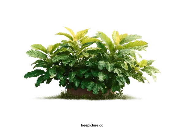 [Transparent Background PNG]Isolated Tropical Plant in Pot