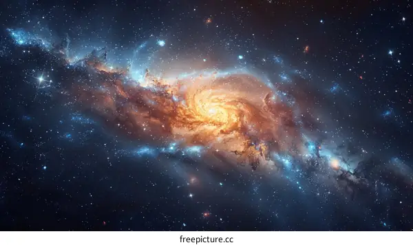 Amazing space galaxy with stars and nebula