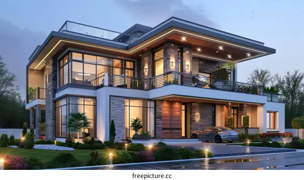 Modern Luxury Mansion Exterior Design