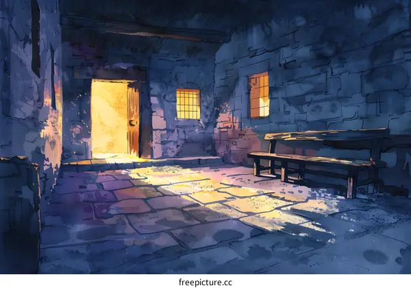 Sunlight through the Open Door