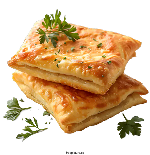[Transparent Background PNG]Delicious Puff Pastry with Parsley